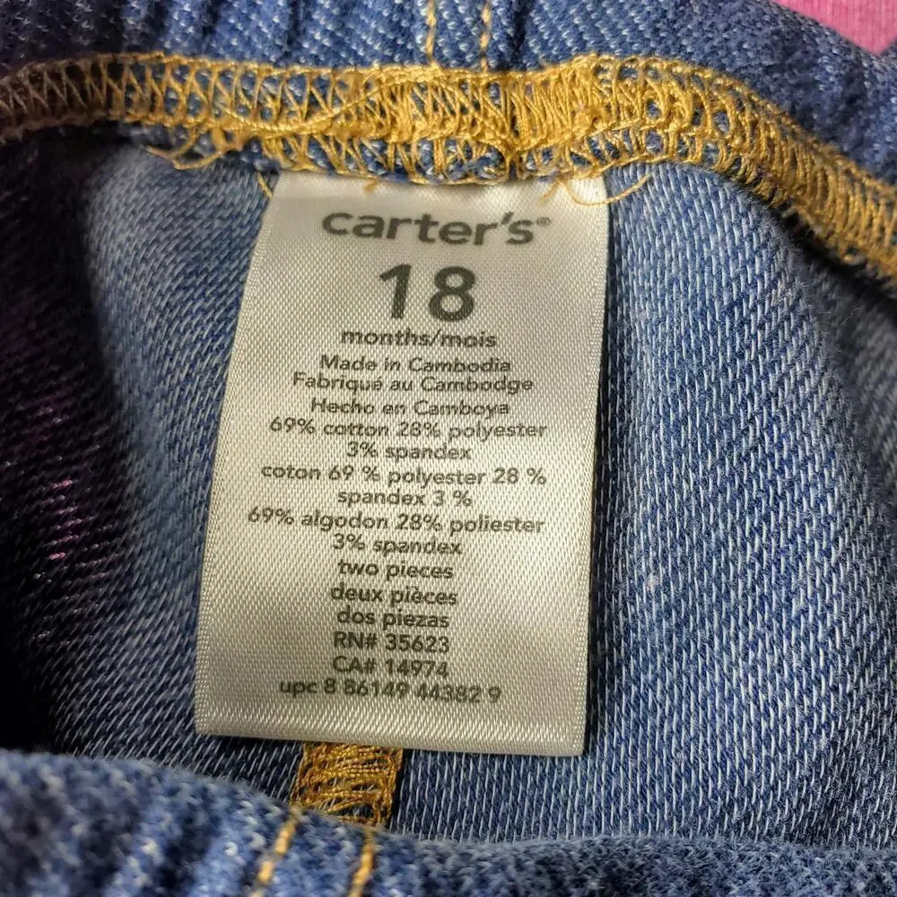 Carter's Toddler Girl Floral Casual Outfit Size 18 Months